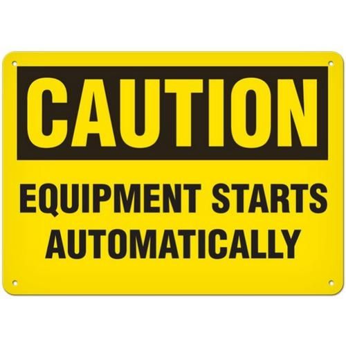OSHA Safety Sign | Caution Equipment Starts Automatically | INCOM SS2057 INCOM
