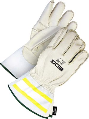 Grain Cowhide Utility Glove Hi-Viz 3 in Cuff w/ Thins C100 | Cut Level 4 60-9-1283KV Bob Dale Gloves
