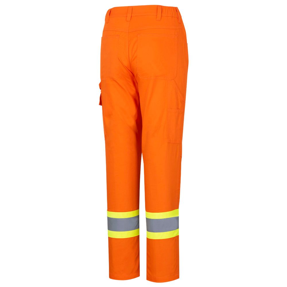 Women?s Safety Pants - Cotton Twill - Hi-Vis Orange