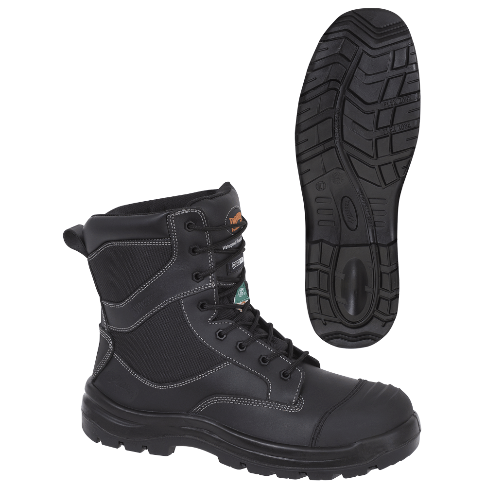 Metal-Free Composite Toe/Plate Leather Work Boots - Black | Pioneer 1050 Pioneer