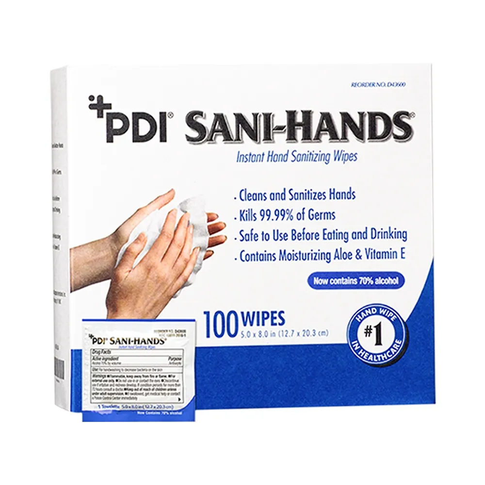 Sani-Hands Wipes - 100/Box F2533760 WASIP