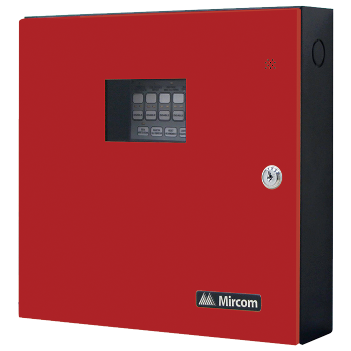 Mircom FA-100 Fire Alarm Panel - 6 zone - Red door FA-106R RS Steel