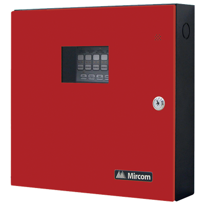 Mircom FA-100 Fire Alarm Panel - 6 zone - Red door FA-106R RS Steel