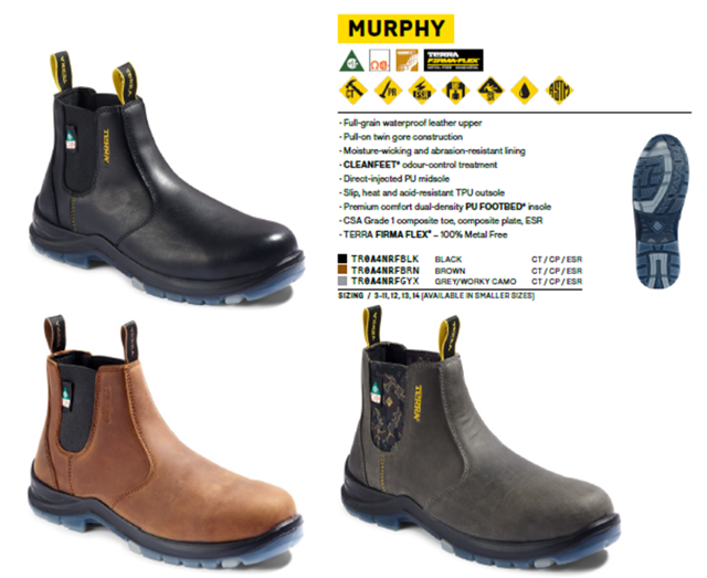 Men's Murphy Slip-On Safety 6' Work boot | TERRA TR0A4NRFBLK Terra