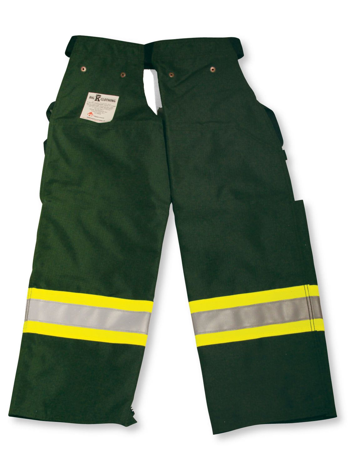 Forest Green Nomex/Kevlar rip-stop 4100 Chainsaw Safety Chap BK70141FRNFG   Safety Supplies Canada