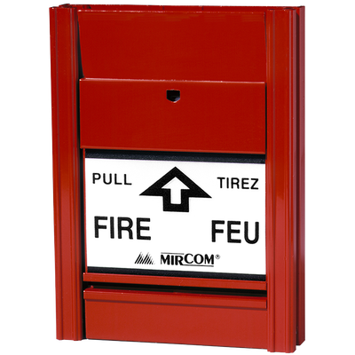 Mircom MS-400 Single Stage Pull Station (N.O. with Station Closed) MS-401 RS Steel