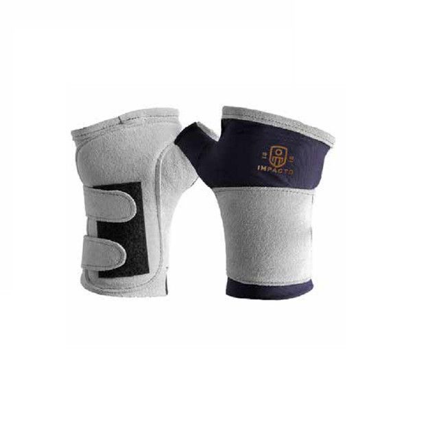 IMPACTO Anti-Impact Nylon Lycra Glove with Suede Leather Cover - Fingerless Style | Sold by Each 70…