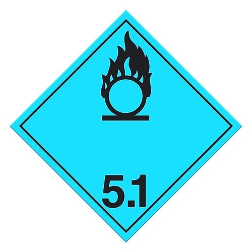 Class 5.1 Oxidizing Substances Placard (Pack of 100 pcs) TT510 INCOM