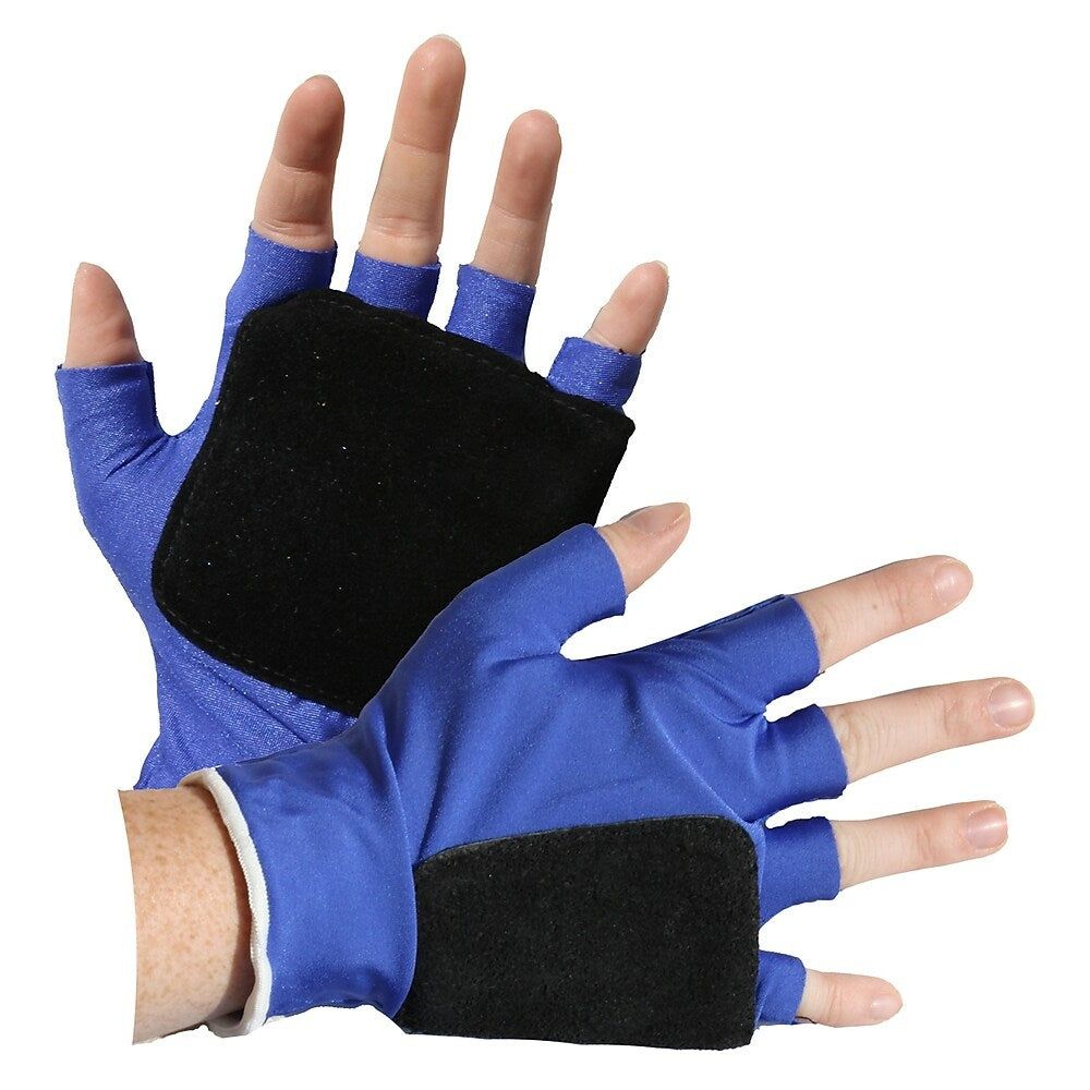 IMPACTO Anti-Impact Glove with Sorbothane Pad 1/8" and Black Suede Cover - Half Finger Style | Sold…