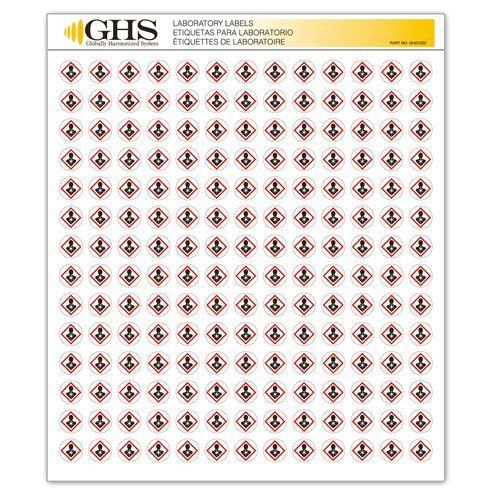 0.5" Health Hazard Pictogram Label - 1,820/Pad GHS1230 INCOM