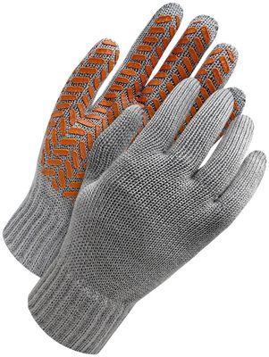 Acrylic/ Merino Wool Grey w/Orange Palm Grip | Pack of 12
