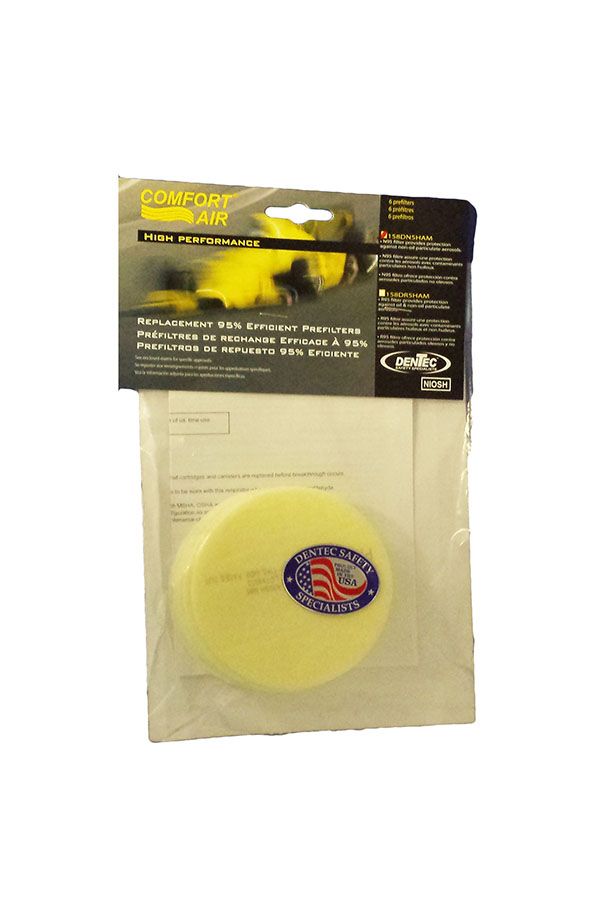 Comfort-Air N95 Prefilter Pads - 6 N95 Filters in Header Bag 15F158DN5HAM Dentec Safety