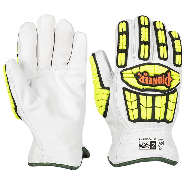 Goatskin Driver?s TPR Impact-Resistant Glove, Cut Level A5 | Pioneer 5386   Safety Supplies Canada