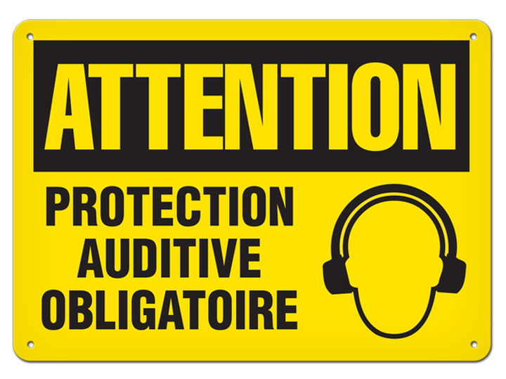 OSHA Safety Sign | Attention Protection Auditive  | INCOM SSF2074 INCOM