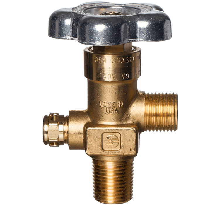 Sherwood Brass Commercial CO2 Valve for Steel Cylinders CM5/CM7/CM10 RS Steel