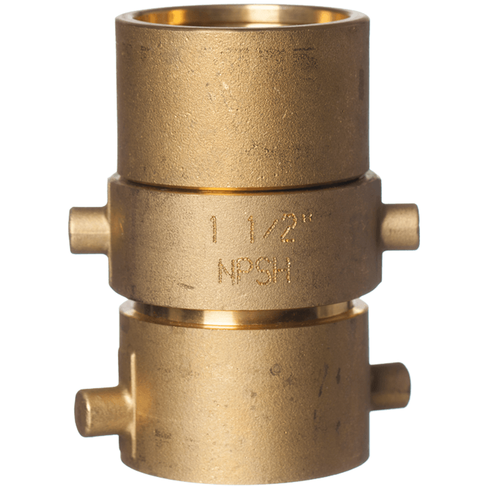 1-1/2" NPSH Brass Coupling for Rack Hose BPRC15 RS Steel