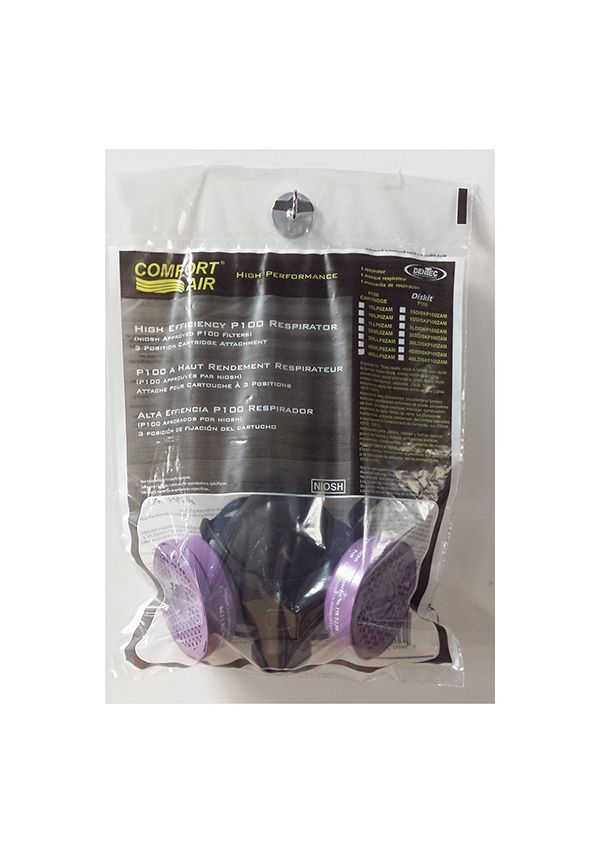 Comfort-Air 400 Low Maintenance Half Mask with P100 Complete - Elastomeric - Display Bag 15R4SMLP0Z…