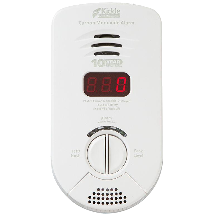Digital Plug-in CO Alarm, 10 Year Battery Backup 900-0280CA RS Steel