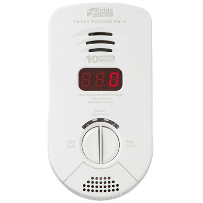 Digital Plug-in CO Alarm, 10 Year Battery Backup 900-0280CA RS Steel
