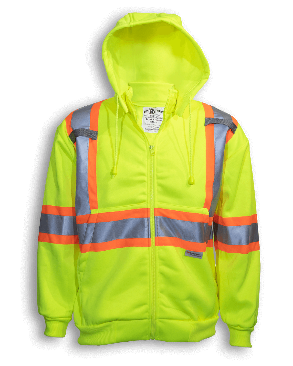 100% Polyester Full Zipper Hoodie | Big K Clothing