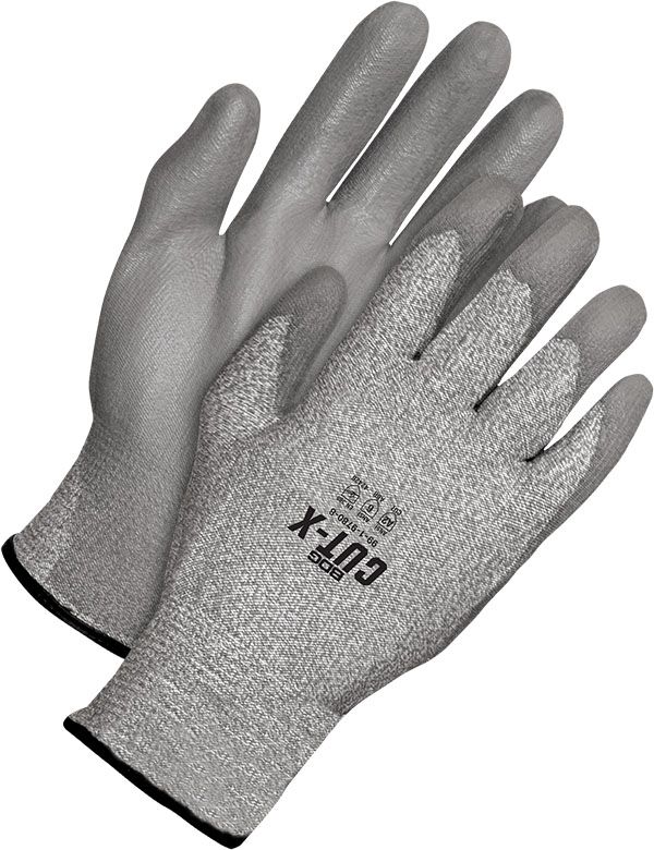 Cut-X Seamless Knit HPPE (Cut) Grey Polyurethane Palm - Pack of 12 | Cut Level A2 | Bob Dale Gloves…