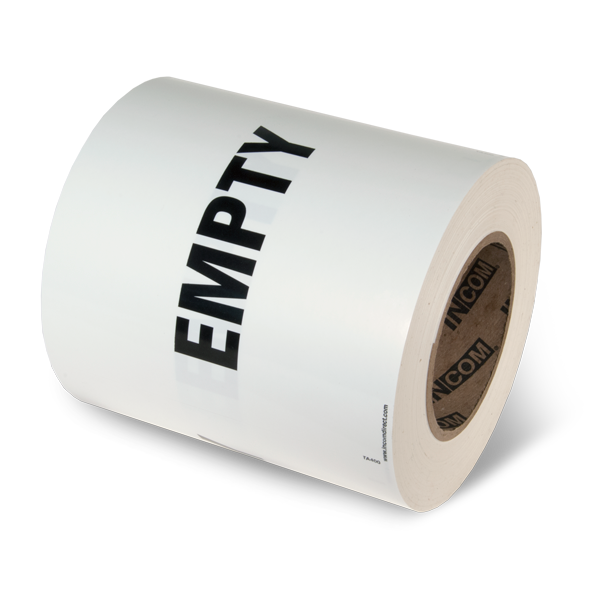"EMPTY" Shipping Label 6" x 6"