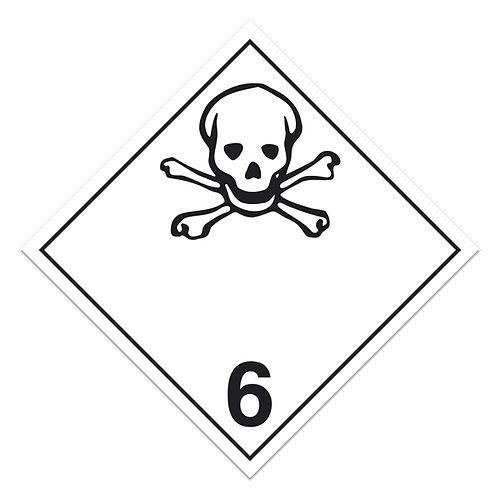 Class 6.1 Toxic Substances Placard (Pack of 100 pcs) TT600 INCOM