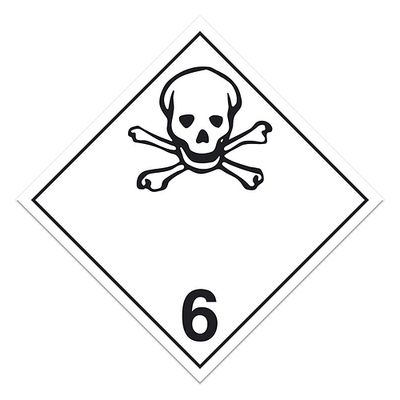 Class 6.1 Toxic Substances Placard (Pack of 100 pcs) TT600 INCOM
