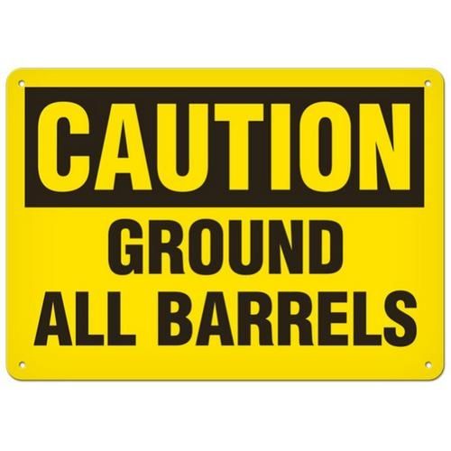 OSHA Safety Sign | Caution Ground Barr  | INCOM SS2042 INCOM