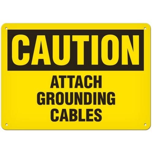 OSHA Safety Sign | Caution Ground Cable | INCOM SS2040 INCOM