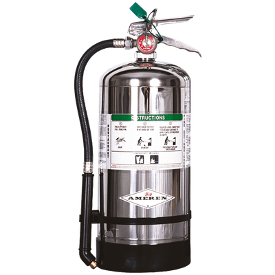 Amerex Class K (Kitchen) Extinguisher - 6L with Wall Hanger B260X RS Steel