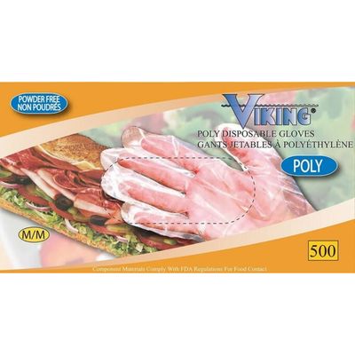 Viking Poly Disposable Gloves | 500pk 00142/00143 Viking