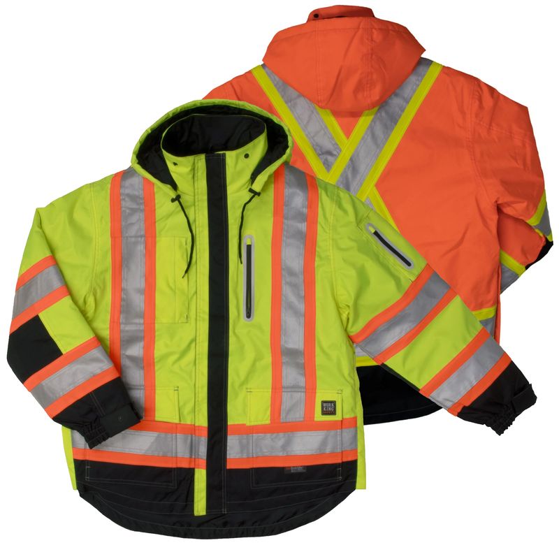 Waterproof Breathable 4-In-1 Rip Stop Jacket | Class 1, 2 &amp; 3, Level 2 S187 Tough Duck/Work King