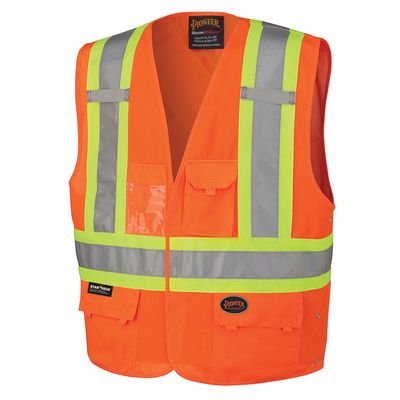 Hi-Vis Adjustable Tricot Safety Vest  | Pioneer 134/131/134N/135   Safety Supplies Canada