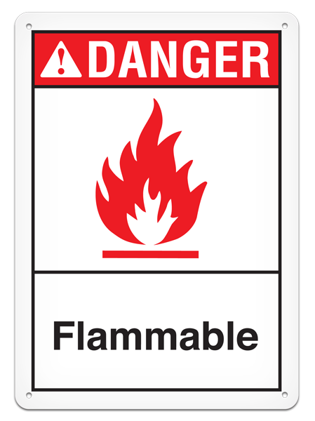DANGER - Flammable - 10"x14" ANS1017 INCOM