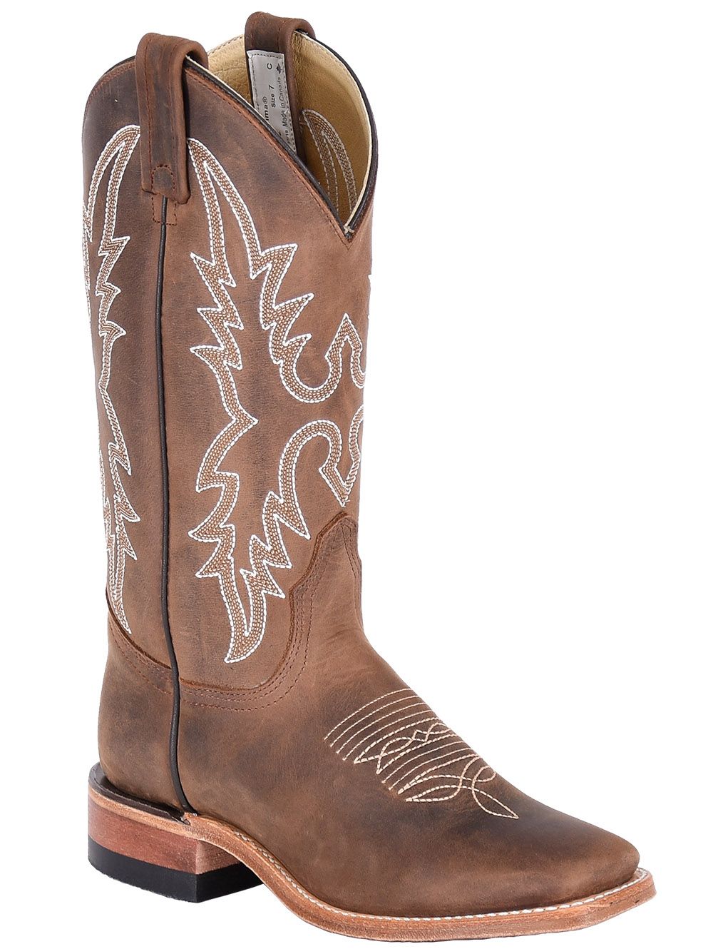 Ladies' BRAHMA? Ropers, Buckaroos &amp; Spongys? with treated leather or Vibram soles - 12" Dark Brown ?