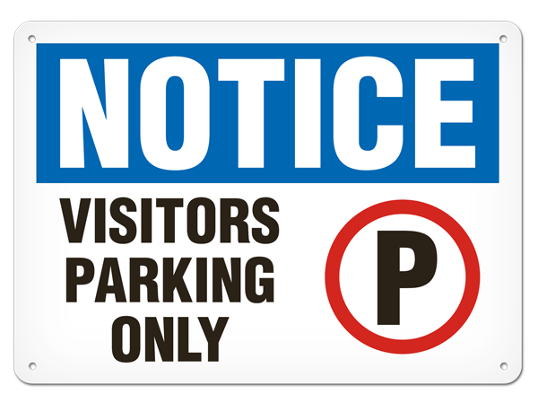 OSHA Safety Sign | Notice Visitor Park  | INCOM SS4019V, SS4019A, SS4019P, SC4019V, SC4019A, SC4019…