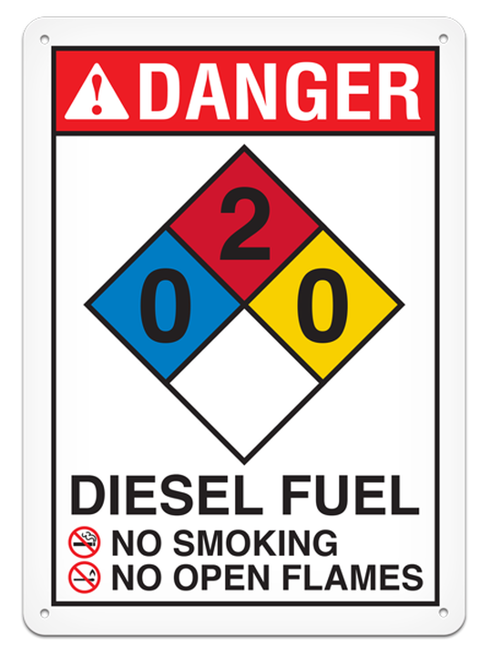 OSHA Safety Sign |NFPA Danger Diesel | INCOM SS4501V, SS4501A, SS4501P, SC4501V, SC4501A, SC4501P, …