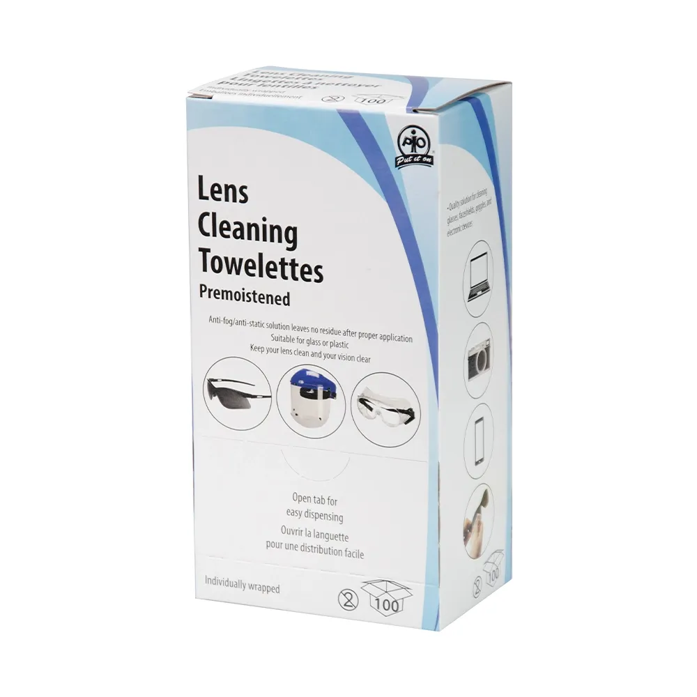 Anti-Fog/Anti-Static Lens Cleaning Towelettes - 100/Box 200200 WASIP