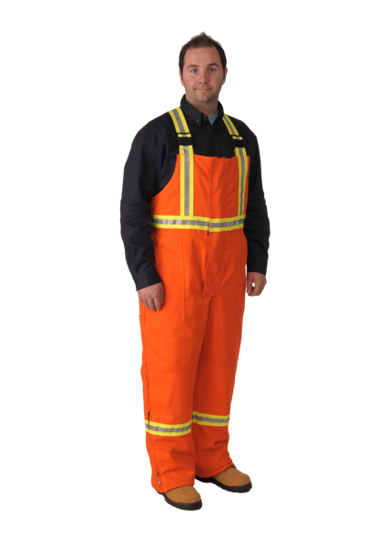 Firewall FR Striped Insulated Overalls Orange| Viking 51679 Viking