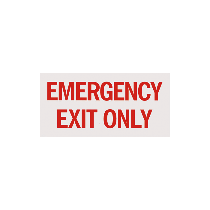 Vinyl Self Adhesive Sign - Emergency Exit Only