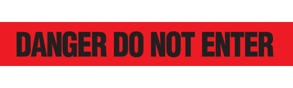DANGER DO NOT ENTER Heavy Duty Barricade Tape BT3061 INCOM