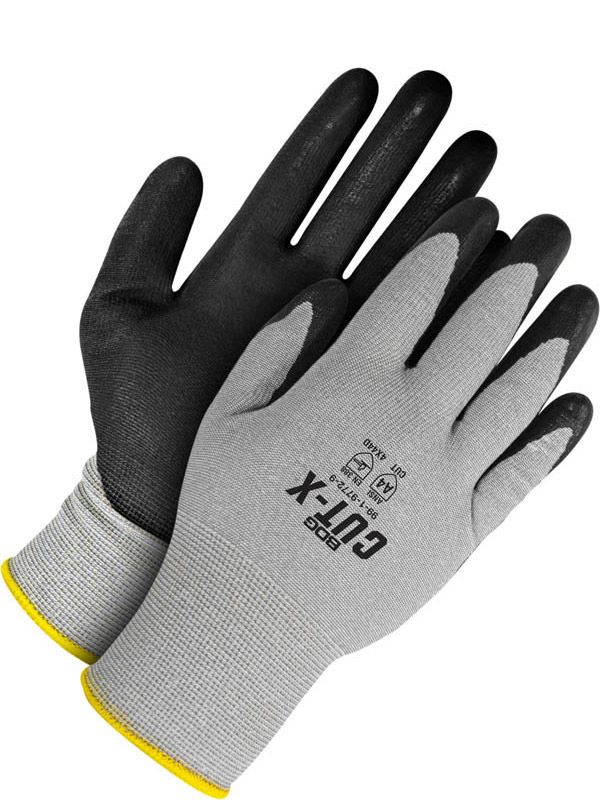 Cut-X Grey 18G Seamless Knit HPPE (Cut) with Black NPR Foam - Pack of 12 | Cut Level A4 | Bob Dale …