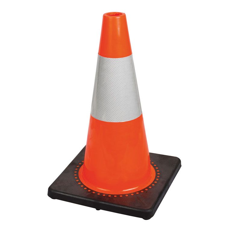 Hi-Vis Flexible Safety Cone with Band | 18" | Pioneer (6'' Band) 181   Safety Supplies Canada