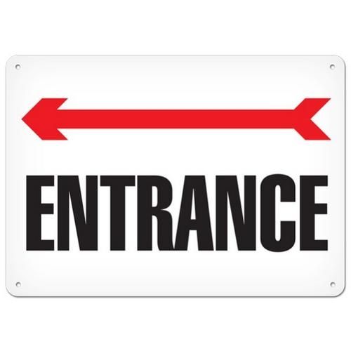 OSHA Safety Sign | Entrance <-------  | INCOM SS5087 INCOM