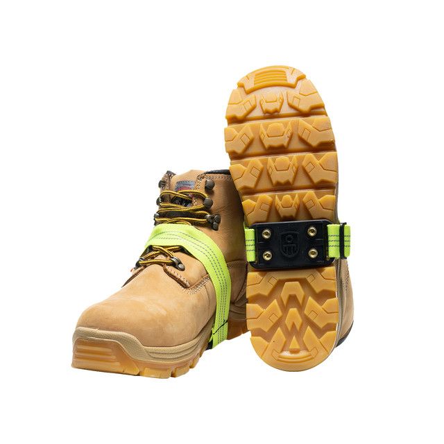 IMPACTO MIDCLEATFR Midcleat with HIVIS Reflective Green Strap and Brass Cleats