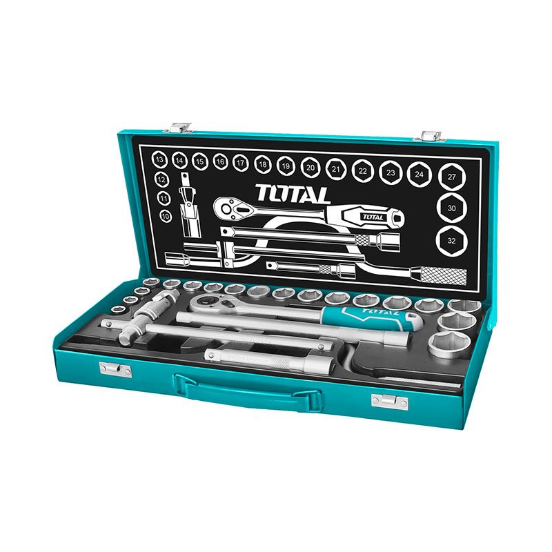 24Pcs 1/2" Socket Set THT141253 Total Tools Canada