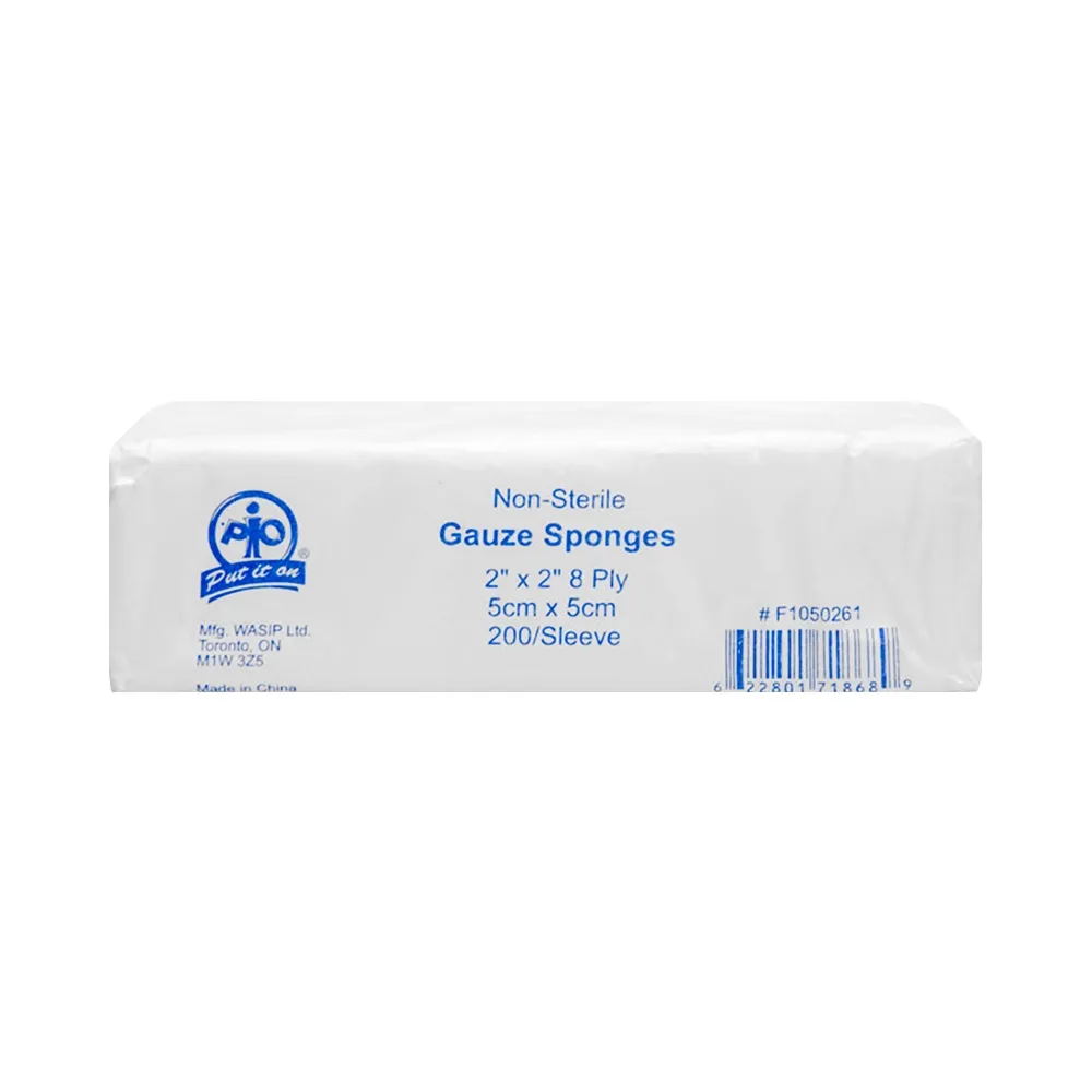 Gauze Sponges - 8 Ply F1050261/F1051261/F1052261/F1052510 WASIP
