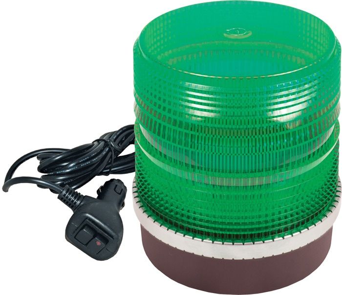 Green Medium Profile Fleet LED Beacon Magnetic Mount - Lens: Green - S Base 200SM-12V-G SWS