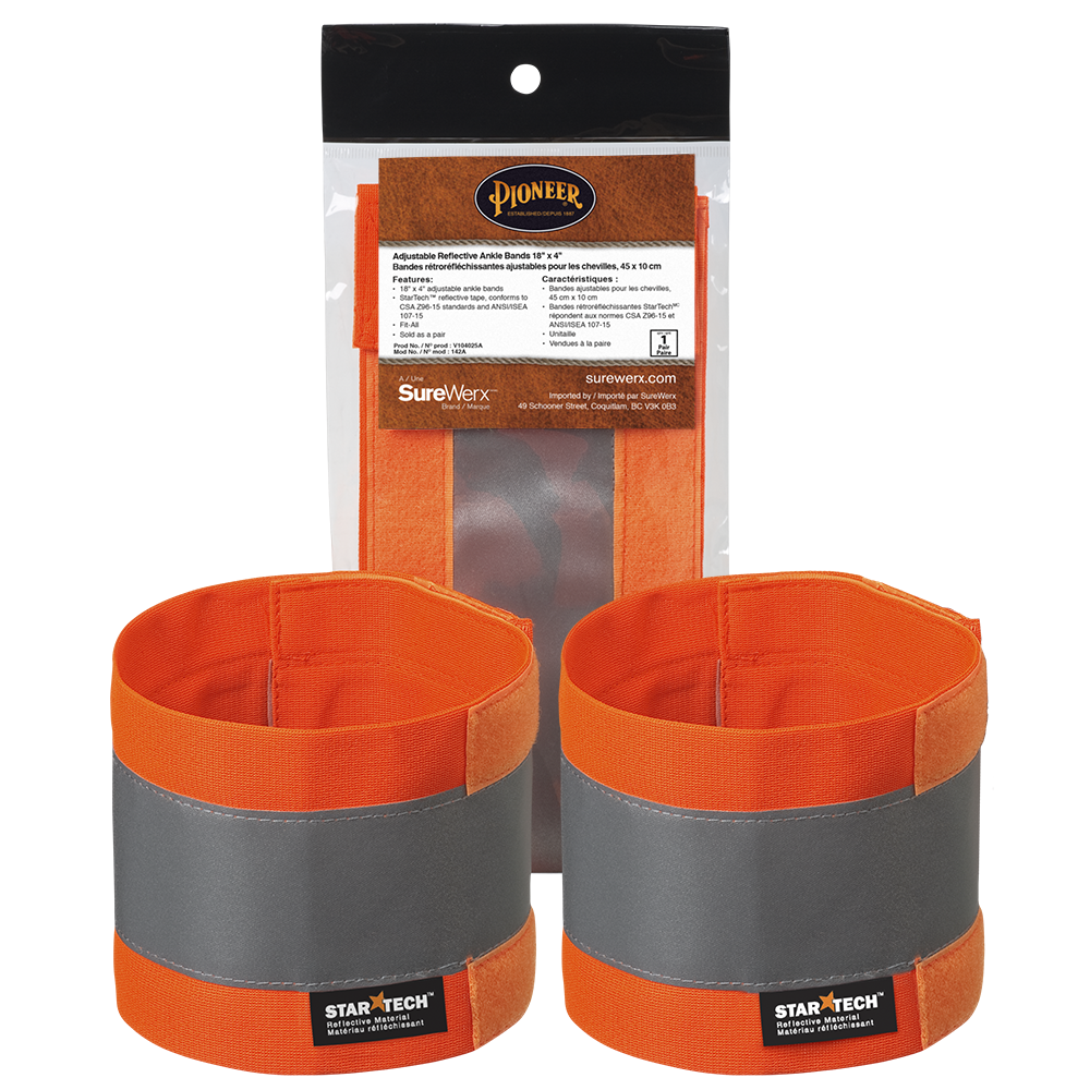 Adjustable Ankle Bands | High Visibility Ankle Bands | Reflective Safety Bands | Pioneer 142A
